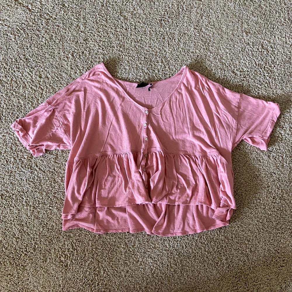 Cropped Peplum Top
